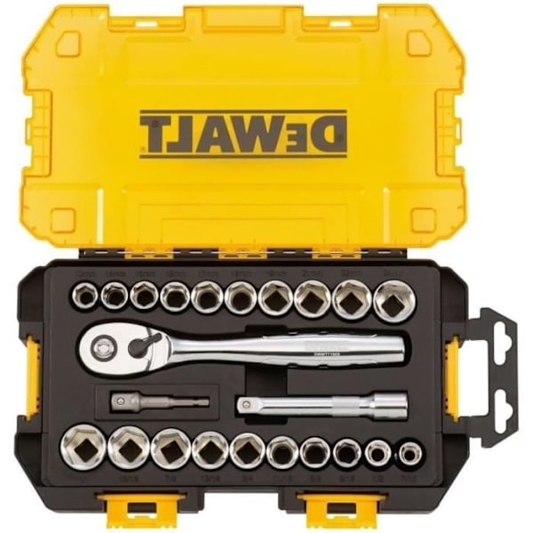 DEWALT DWMT73813 12,23-delars metrisk hylsnyckelsats