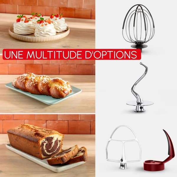 Moulinex Bake Partner +, Bakmaskin, 1 100 W, BAKEGOOD tillbehörsset, QA5458F1 NOIR GLAMMA