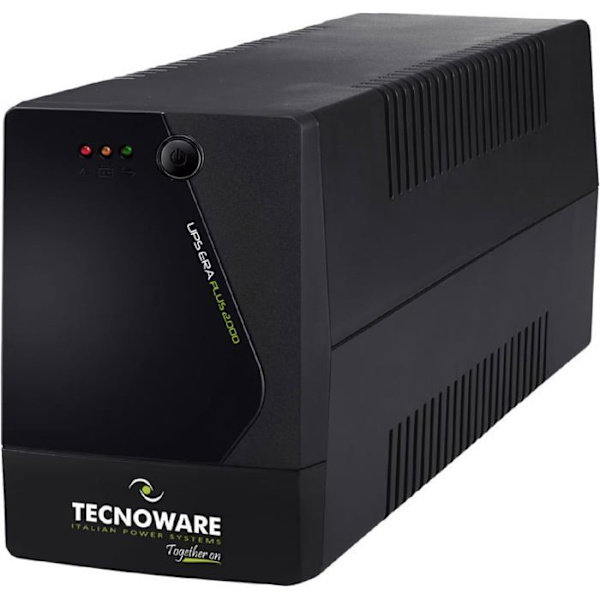 Ondulator - Tecnoware - ERA PLUS 2000 - 2000VA - Överspänningsskydd - Autonomi 10 min Svart