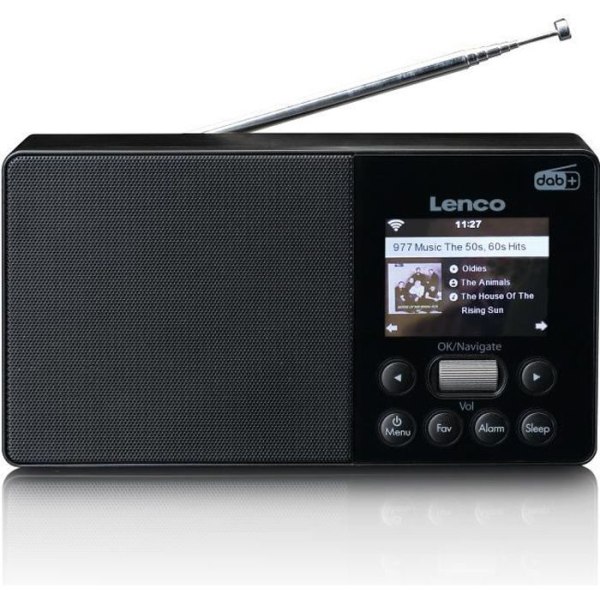 Bärbar internetradio, DAB+, FM Lenco PIR-510BK Svart - LENCO - Batterier - Wi-Fi