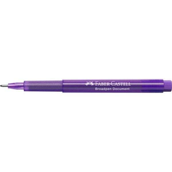 Fineliner - FABER-CASTELL - BROADPEN 1554 - Lila - Metallspets - Ouppgörlig Lila