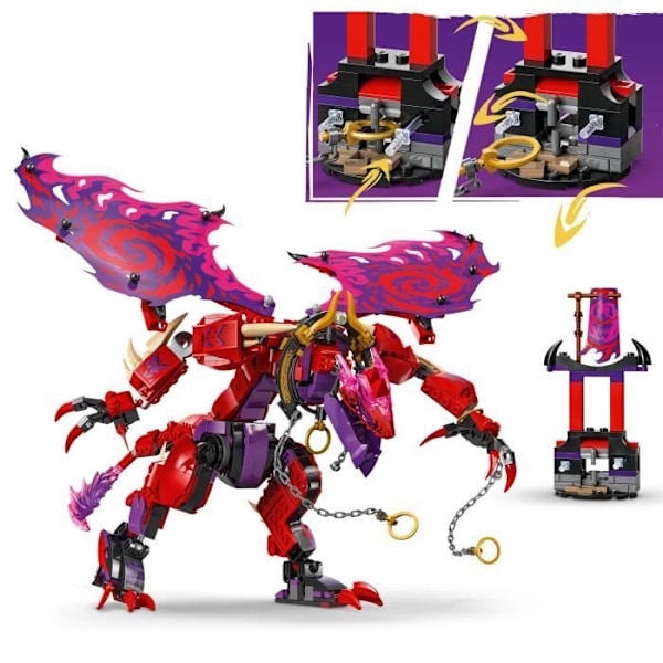 LEGO NINJAGO 71832 Croc-de-tonnerre: kaosdraken - Byggset från 8 år Flerfärgad