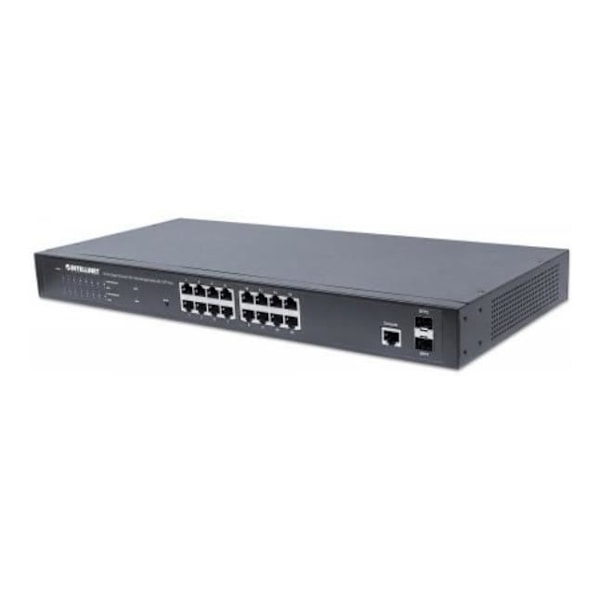 Intellinet 561341, Managed Network Switch, L2+, Gigabit Ethernet (10-100-1000), Ethernet-anslutning Svart