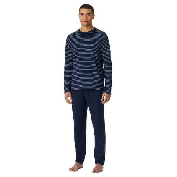 SCHIESSER Pyjamas för män - ,,Casual Essentials lång Mörkblå jag