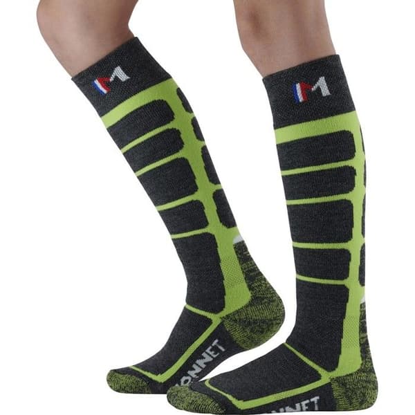 Monnet WOOLY JUNIOR skidstrumpor i merinoull Grön 33/34
