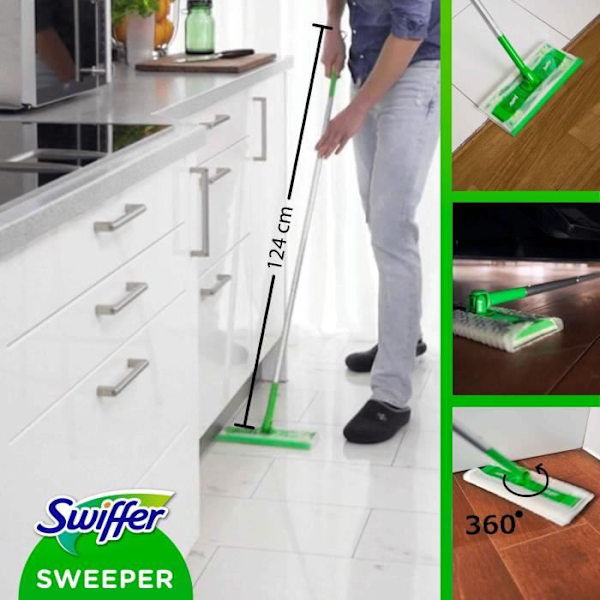 SWIFFER Dust Catcher - Startpaket, 1 mopp, 6 våtservetter