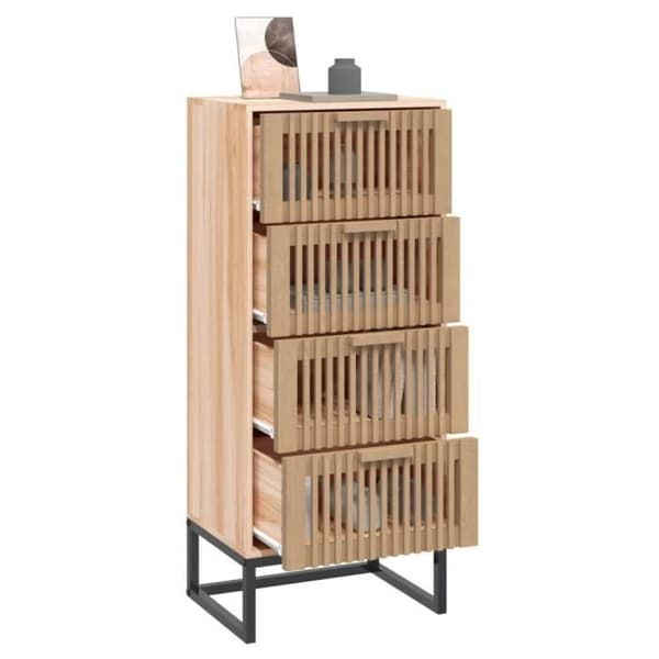 vidaXL Buffé hög 40x30x95 cm ingenjörsträ 352126