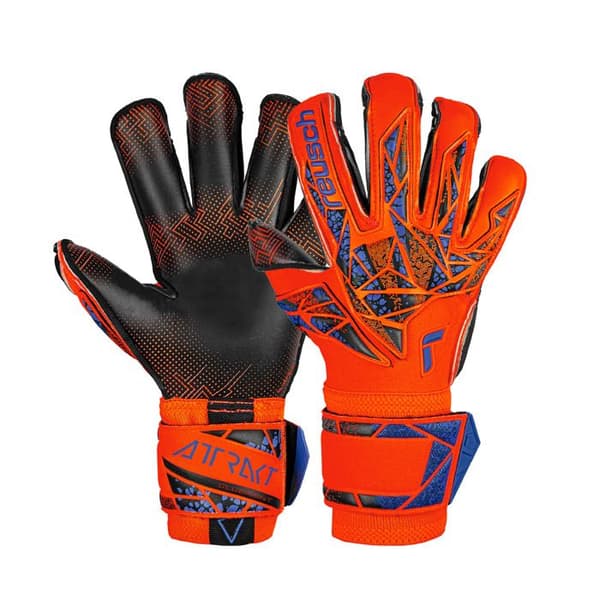 Reusch Attrakt Gold X Evolution GluePrint målvaktshandskar - hyper orange/elektrisk blå/svart hyper orng/elec blue/bck 10