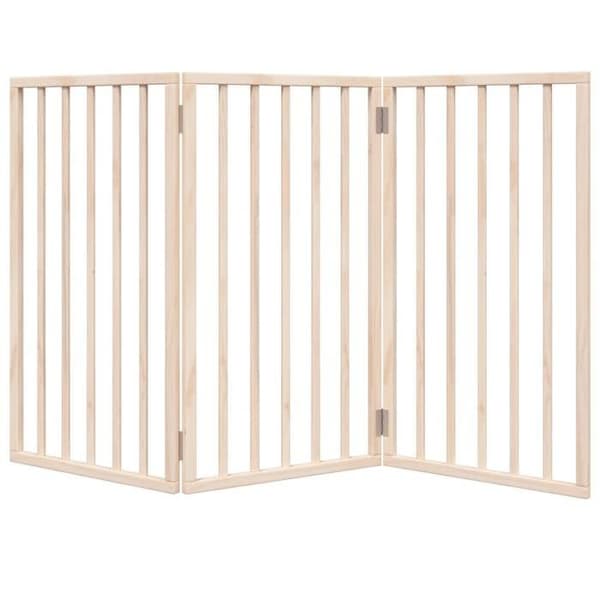 vidaXL Fällbar hundgrind 3 paneler 150 cm poppelträ 352174