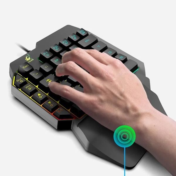 Gamingtangentbord - RAZER - Mini USB-tangentbord - Bakgrundsbelyst - QWERTY - PUBG-tangentindikation