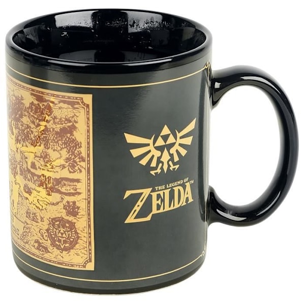 Mug - The Legend Of Zelda - Karta - Termo-Reaktiv - Flerfärgad - Keramik Flerfärgad