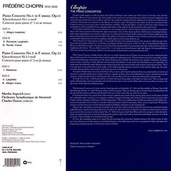 Warner Classics Chopin: Concertos N-deg 1 - 2 - 0190295801717