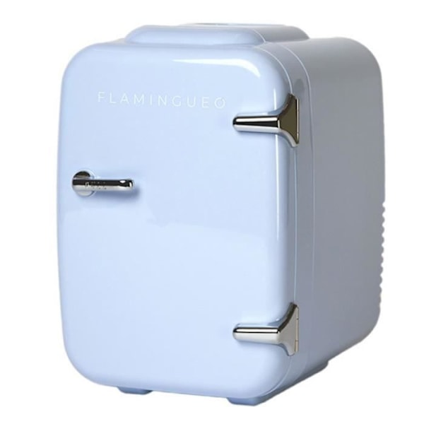 Flamingueo 4L Mini Room Kylskåp, 12V/220V elektrisk Mini Kylskåp, Varm/Kall funktion, Kosmetisk Kylskåp - Blå
