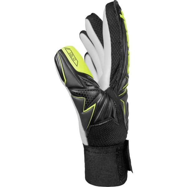 Målvaktshandskar barn Reusch Attrakt Starter Solid Finger Support - svart/säkerhetsgul svart/säkerhetsgul tre