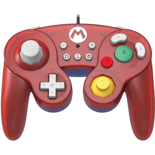 Hori Battle Pad GameCube Type Super Smash Bros Wired Controller för Nintendo Switch - Mario Design - Officiell Nintendo-licens Transparent Super Smash Bros Red Co