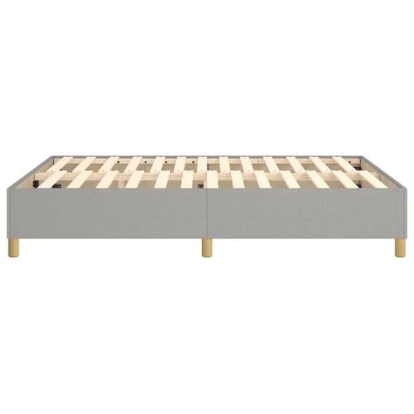 vidaXL Sängram med ribbor ljusgrå 140x200 cm tyg 3120961 Ljusgrått