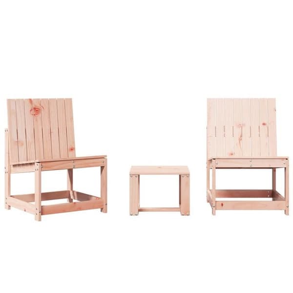 vidaXL Trädgårdsmöbler 3 delar, Utomhussoffor, Möbelset, Terrassmöbler Utomhus, Trä 832623
