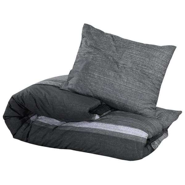 vidaXL Påslakanset Mörkgrå 240x220 cm Bomull 136479 mörkgrå
