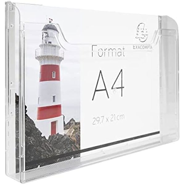 Prospektutdelare - EXACOMPTA - Ref. 65658D - A4 horisontell - 1 fack - Väggmontering