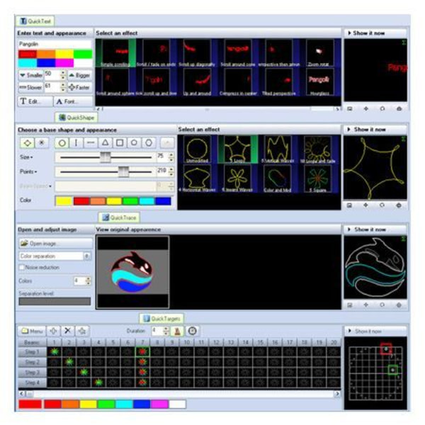 Laserhanteringsprogramvara PANGOLIN QUICKSHOW