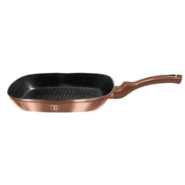 Stekpanna - BERLINGER HAUS - BH-1889 - 28 cm - Trippelskiktad granit - Roséguld Svart Roséguld Noir