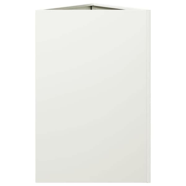vidaXL Triangulär vit kruka 50x43x75 cm stål 851173