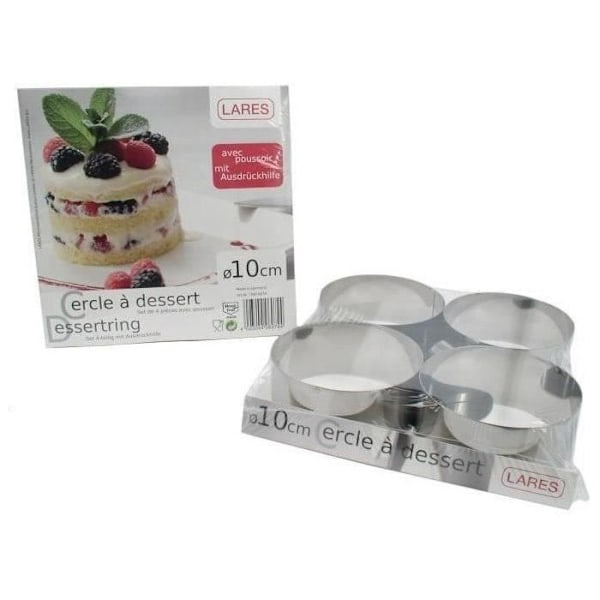 Moussering D: 10 cm H: 4,5 cm + pusher - set om 4