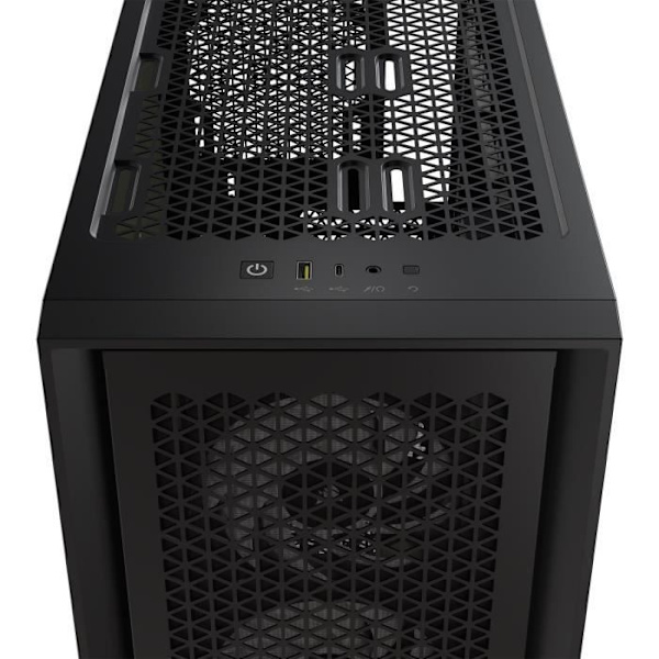 PC-fodral - CORSAIR - iCUE 4000D RGB Airflow - Mid-tower - 3 AF120 RGB ELITE-fläktar - Svart