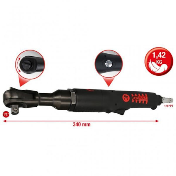 Pneumatisk spärrnyckel - KS TOOLS - MONSTER - Reversibel - 3/8 tum - 340mm