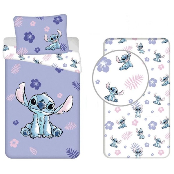 Sängset - Jerry Fabrics - Lilo & Stitch - 3 Delar - 100% Bomull - Maskintvättbar