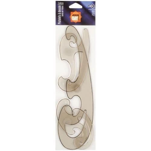 Vanliga kurvor plastfickor - JPC - 3 stycken - Polystyren - Röktransparent - Fläckresistent kant