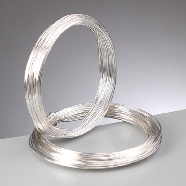 Tråd för smycken - Silverfärgad - 0,4 mm - Längd 20 m - Blandad - Koppartråd i silverfärg Silver