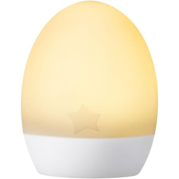 TOMMEE TIPPEE 2-i-1 Penguin Night Light, Nomadic Light-Up Egg, justerbar ljusstyrka, USB Vit