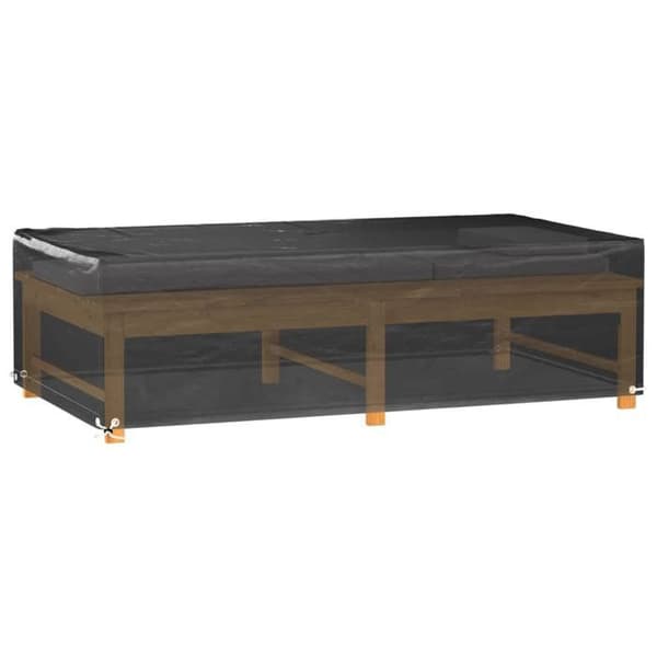 vidaXL Trädgårdsmöbelöverdrag 8 öljetter 125x70x35 cm Rektangulär 319285