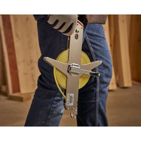 Långt måttband - STANLEY - 1-34-478 - 50 m x 12,7 mm - Stålband - Mabolon Master II Gul