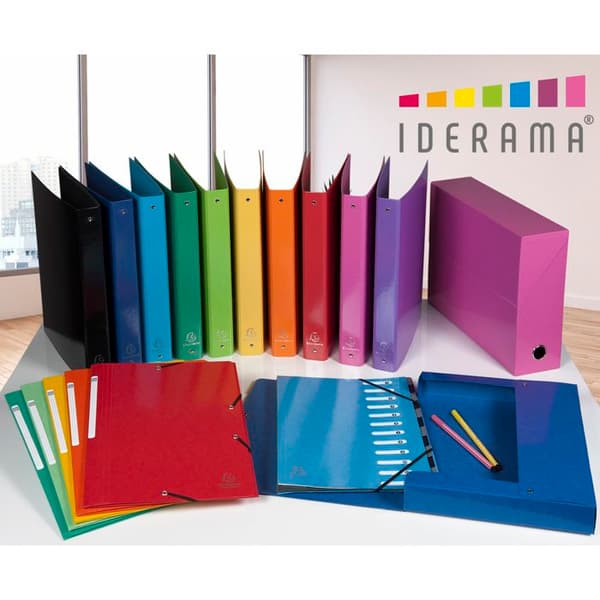 A4-mapp - EXACOMPTA - Iderama - 4 ringar - 30 mm - Gul Gul