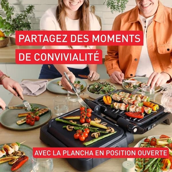 Tefal Intelligent OptiGrill & Plancha GC7758F0 Svart