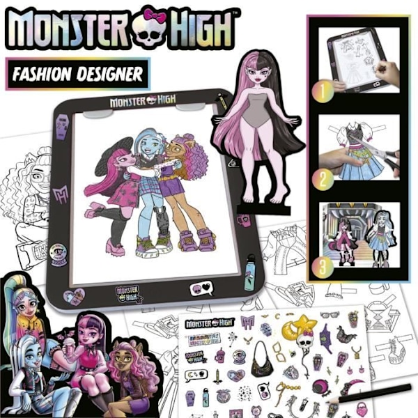 Modespel - EDUCA - Modedesigner Monster High Svart