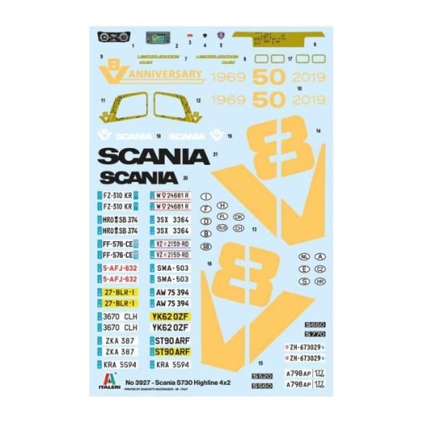 Scania S730 Highline 4x2 Truck Model Kit - ITALERI