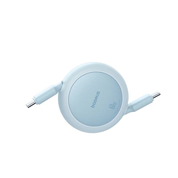 Datakabel Typ-C till Typ-C, 60W, 1m - Baseus Free2Pull Mini (P10364500311-01) - Galaxblå