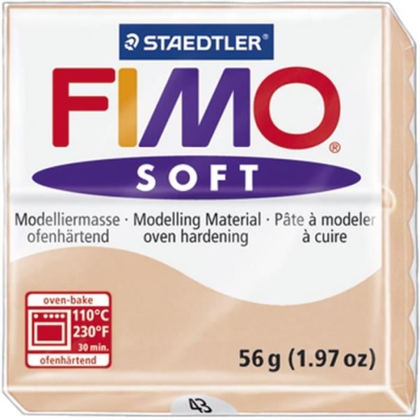 Fimo Mjuk modelllera att laga mat - STAEDTLER - Block 56 g kött - Mjuk och lätt att arbeta med Kött