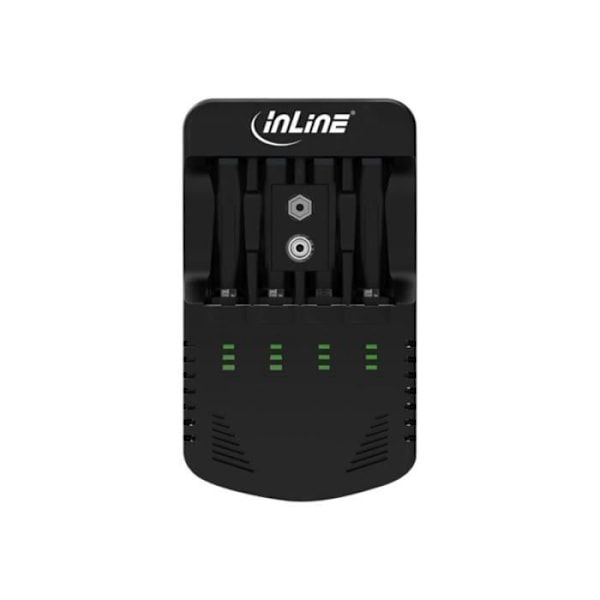 InLine batteriladdare (för 4xAA-AAA, 1x9V) 1,5 A Svart
