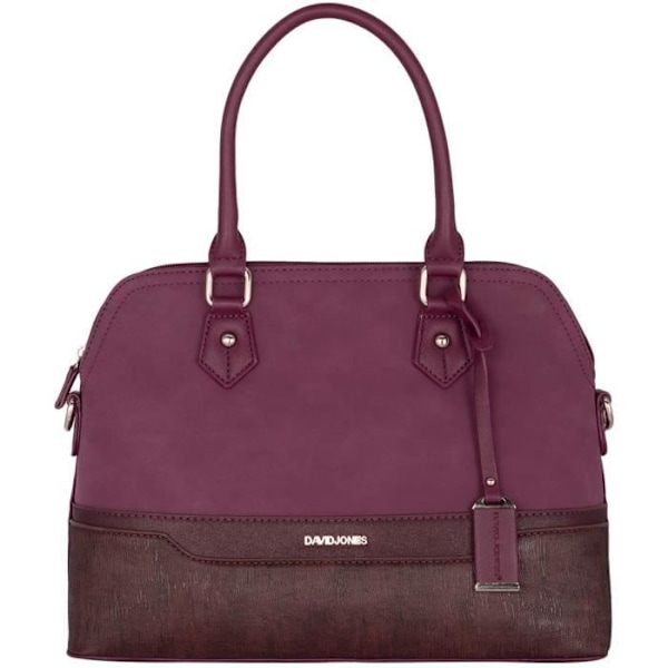 David Jones - Bugatti handväska för kvinnor - Paljett Läderremsor Tote - Axelväska City Elegant Mode Chic Röd Röd Bordeaux