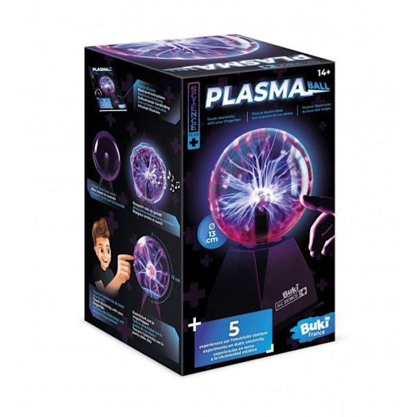 BUKI - Plasma Ball Diameter 13Cms - Idealisk sovrumsdekoration Flerfärgad