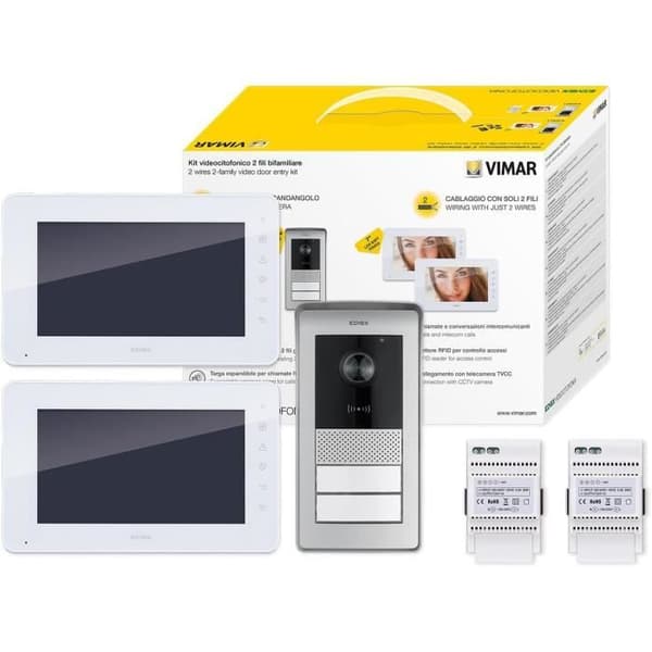 VIMAR K42931 Kit för videoporttelefon 2 familjer för yta montering