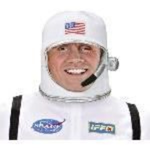 Kostym - WIDMANN - Astronauthjälm i tyg - Vit - Vuxen - Falsk mikrofon Vit