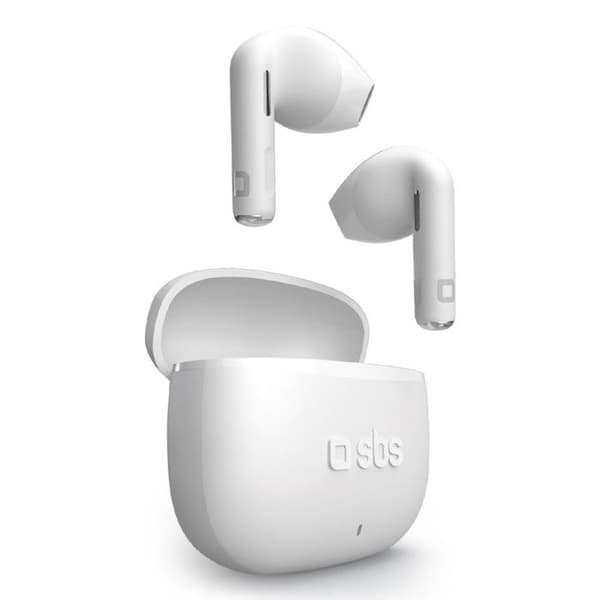 SBS Bluetooth Stereo True Wireless Hörlurar Vita med Laddningsetui
