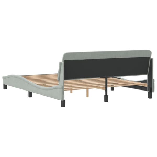 vidaXL Dover sängram ljusgrå 160x200 cm sammet 373212 Ljusgrått