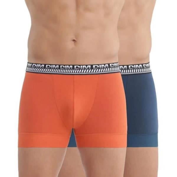 Paket med 2 bomullsboxers "Stay & Fit" för män - DIM - 02CS - BLEUKLEINORANGE - Orange - Vuxen - Herr Orange 5