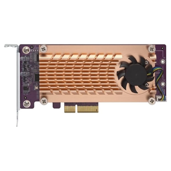 M.2 till PCI-adapter - QNAP SYSTEMS - QM2-2S-220A - Guld - PCIe 2.0 - M.2 22110/2280 Guld